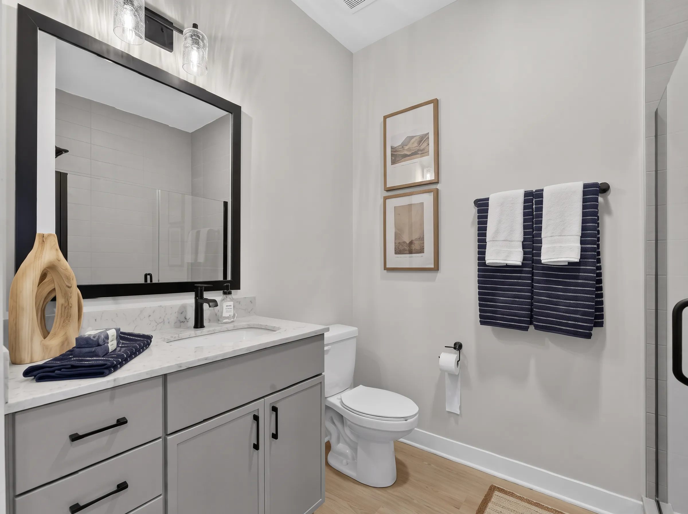 Real estate photography of a bathroom vanity shot by Ian K Captures